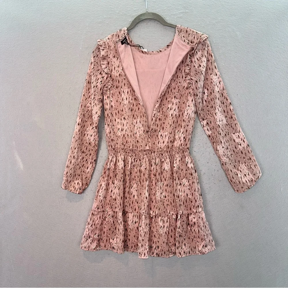 Imoga - NWT big girls Mindy Ruffle mini dress long sleeve elastic waist pink 12